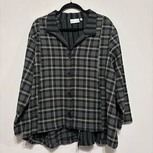 Habitat Black and Gray Striped Shirt